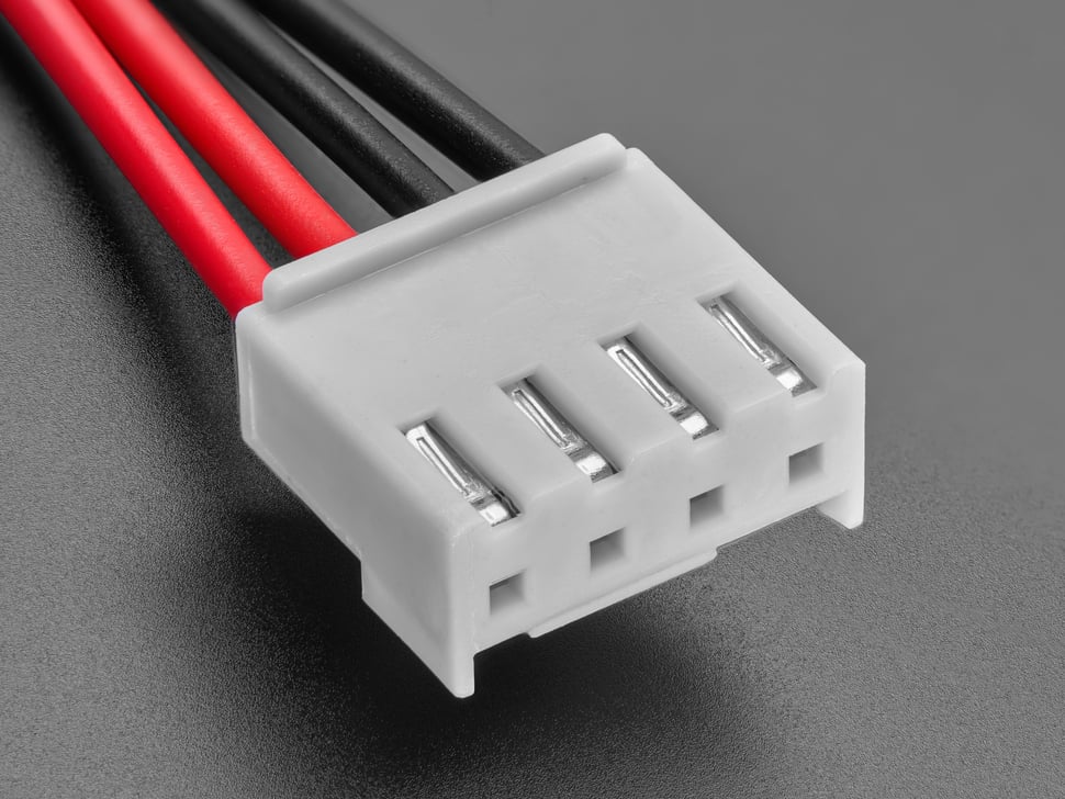 4-pin power cable connector facing down.