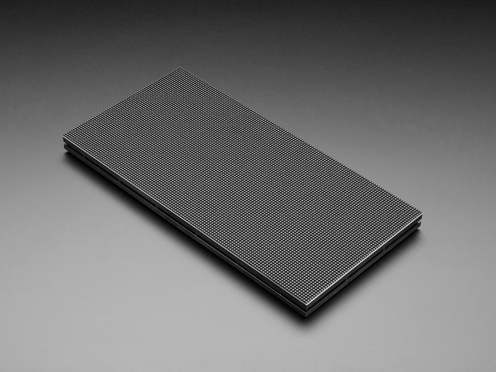Angled shot of rectangular LED matrix panel.