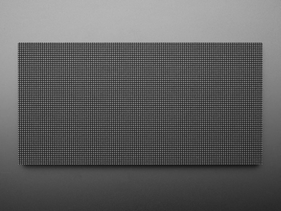 Overhead shot of LED matrix panel.