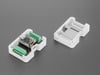 Angled Demo Shot of the opened Snap-on Enclosure for Adafruit Terminal Block BFF Add-On.