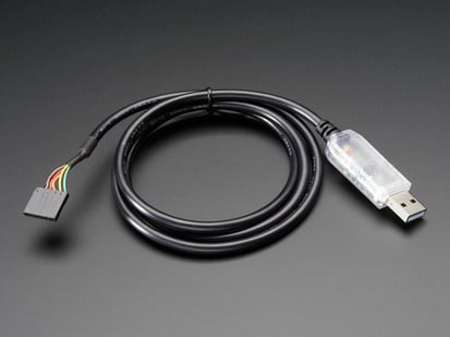 FTDI Serial TTL-232 USB Cable - Coiled FTDI Serial TTL-232 USB Cable. 