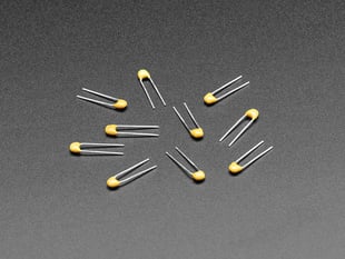 10 pack of 0.1uF through hole ceramic capacitors 