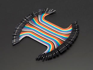 Angle Premium Female/Female Jumper Wires - 40 x 3" (75mm)