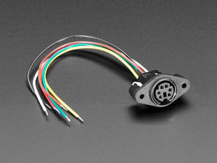 PS/2 Wired Connector - Panel Mount Mini DIN-6