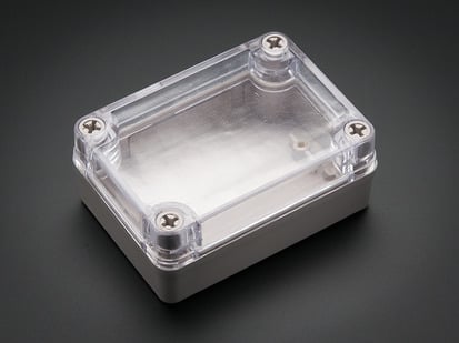 Small Plastic Project Enclosure - Weatherproof with Clear Top - Small weatherproof enclosure with clear lid.