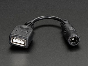 USB A Jack to barrel jack adapter cable.